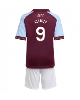 Billige Fotballdrakt Aston Villa Harvey Elliott #9 Replika Hjemmedraktsett Barn 2025-26 Kortermet (med bukser)